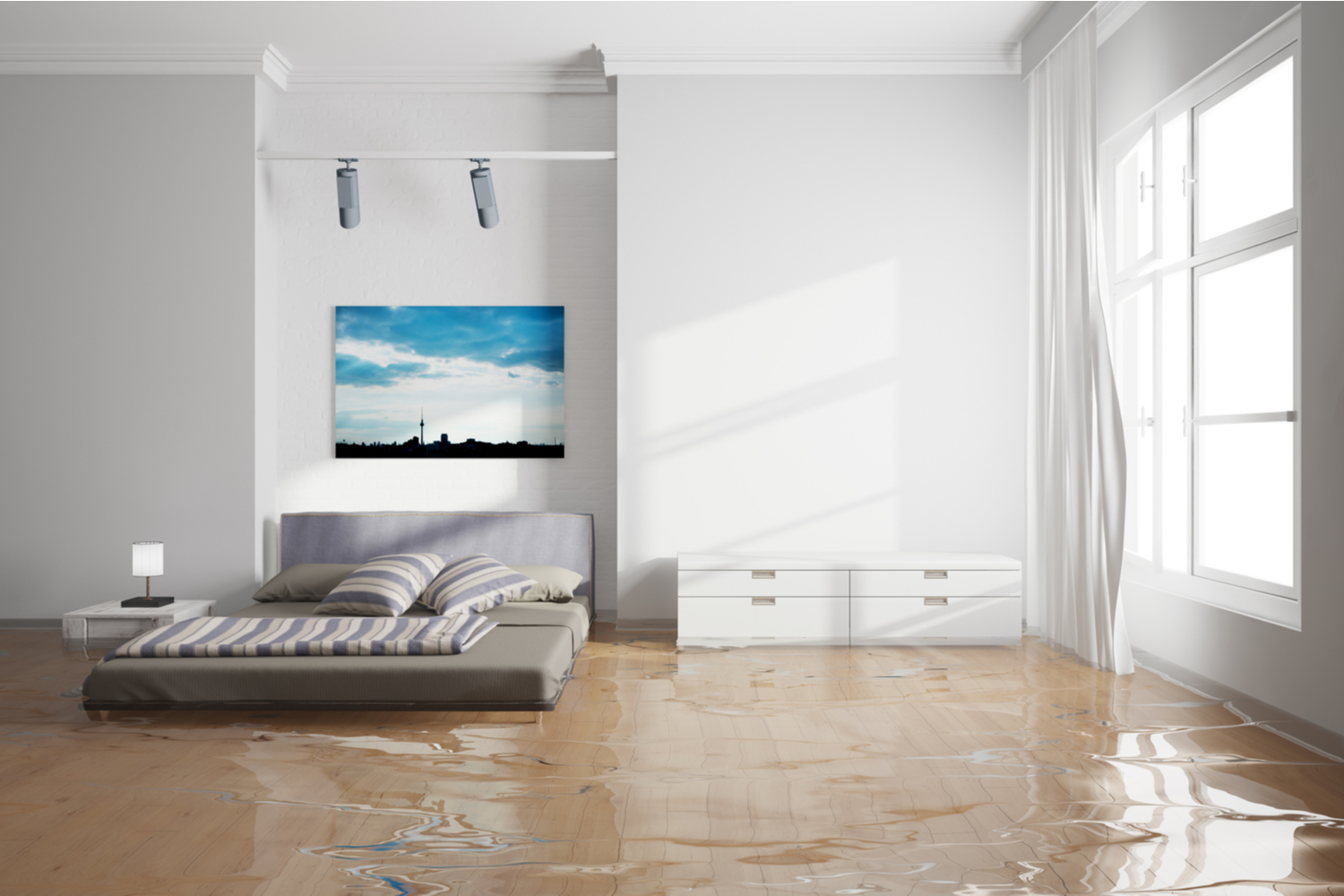 water damage bedroom furniture